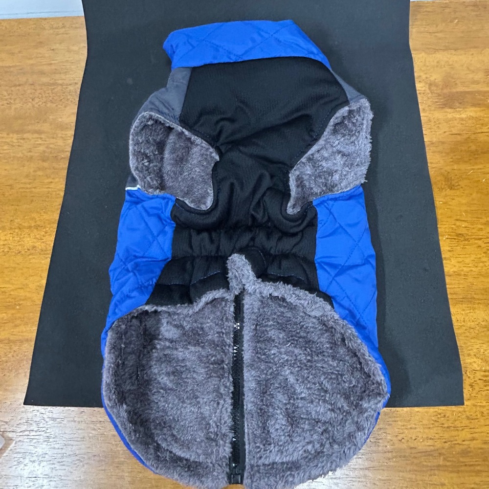 JoyDaog Blue Winter Dog Coat Medium Puppy Jacket Fleece Lined Large - Picture 3 of 7